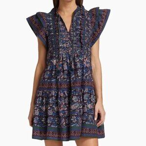 Sea New York Noah Printed Short Flutter Sleeves Tunic Dress
